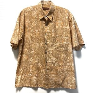 Tori Richard Floral and Monstera Print Hawaiian Aloha Shirt
